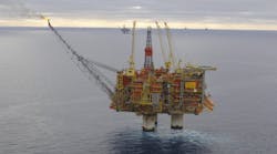 The Statfjord A platform in the North Sea.