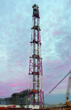 Installed in 2019, the Route 3 UPGN’s 156-m high flare tower—Brazil’s tallest—forms a central part of the plant’s safety system.