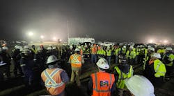 Response crews meet up at their morning briefing on Saturday, Dec. 10, 2022, in Washington County, Kansas.