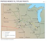 Proposed Midwest CO2 Pipeline Projects. (Fig. 1).