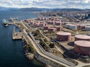 Mongstad refinery on the west coast of Norway near Bergen. 