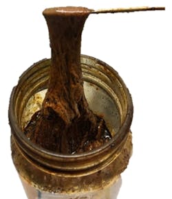 Emulsion from Well #1 during the flowback after the stimulation shows a fatty acid component either in the treatment or from the formation (Fig. 7)