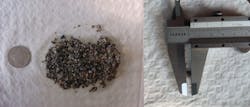 Sediments were recovered in a pilot well during a plug milling operation circulating at 78 ft/min annular velocity (Fig. 8).