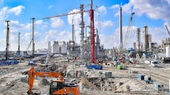 Shell construction activities on proposed biofuels plant in the Netherlands.
