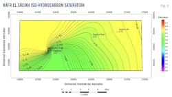 Kafr El Sheikh Iso-Hydrocarbon Saturation (Fig. 3).