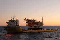 TotalEnergies Fenix platform installation offshore Argentina. 