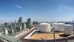 Neste's renewable fuels refinery on the Port of Rotterdam in the Netherlands.