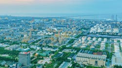 Sinopec second-phase expansion and advanced materials project in eastern China's Zhejiang province.