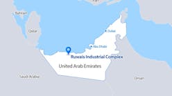 TA'ZIZ methanol project map, UAE. 