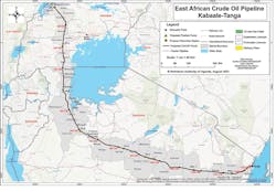 Map of EACOP line