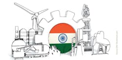India energy sector illustration