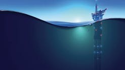 Rendering of offshore oil and gas platform