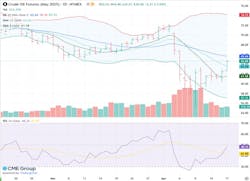 Crude oil futures (May 2025)