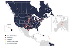 Sunoco LP, Parkland Corp. infrastructure map