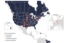 Sunoco LP, Parkland Corp. infrastructure map