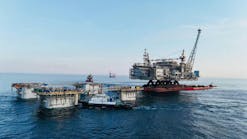 Scarborough topsides and hull joining operations